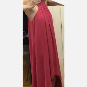 Halston Heritage hot pink Maxi Dress